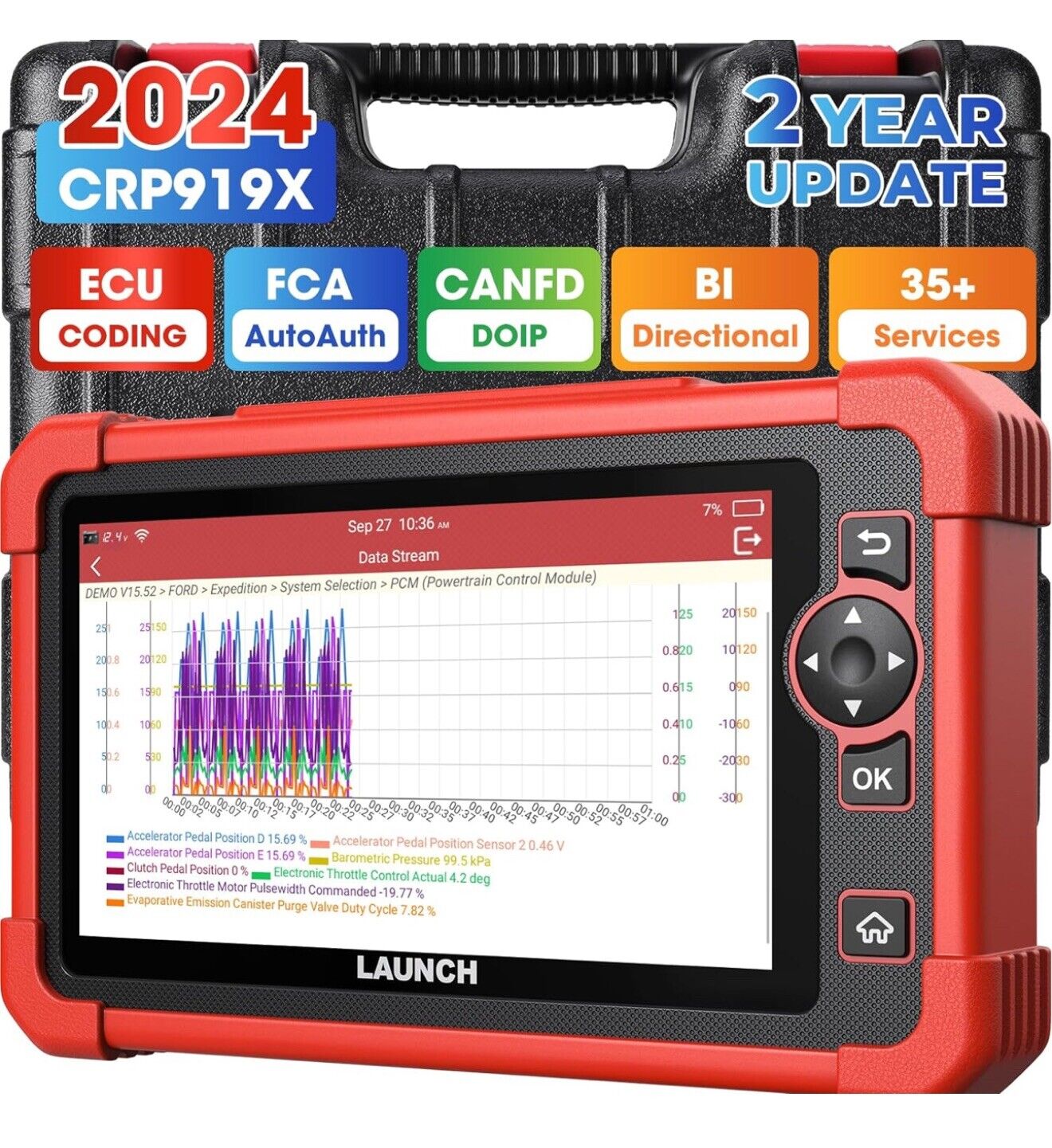 2024 LAUNCH X431 CRP919X PRO Car OBD2 Scanner Bidirectional Diagnostic Scan Tool