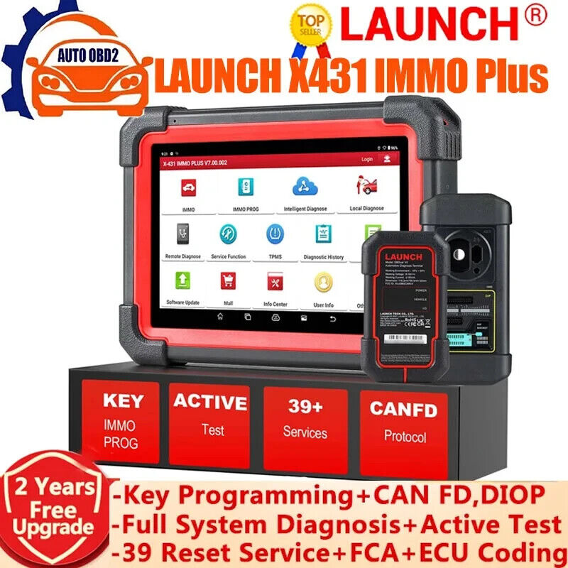 2024 Launch X431 IMMO PLUS CANFD DIOP OBD2 Tool Full System Diagnostic Scanner