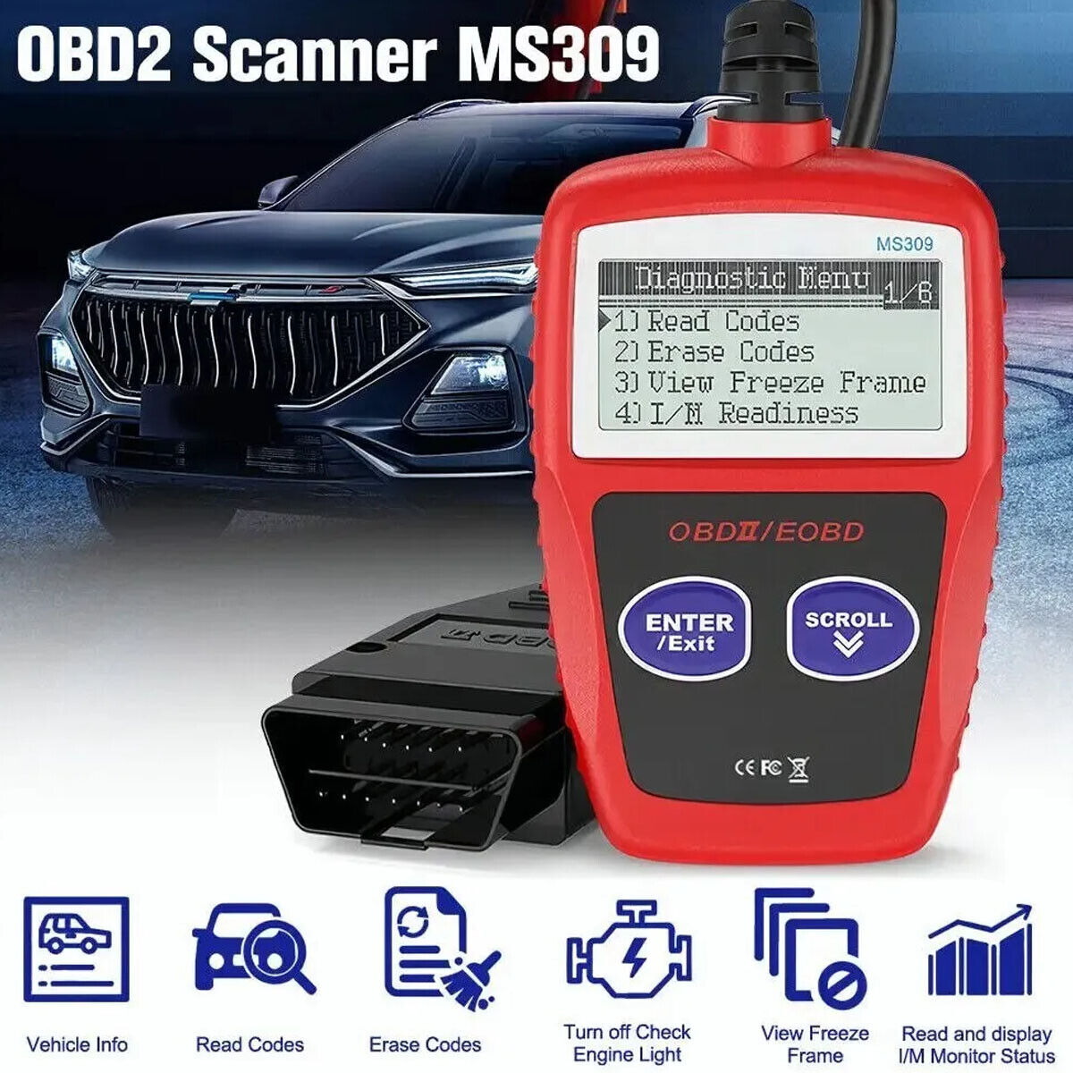 2024 NEW Automotive OBD2 Scanner Code Reader Full System Car Diagnostic Tool