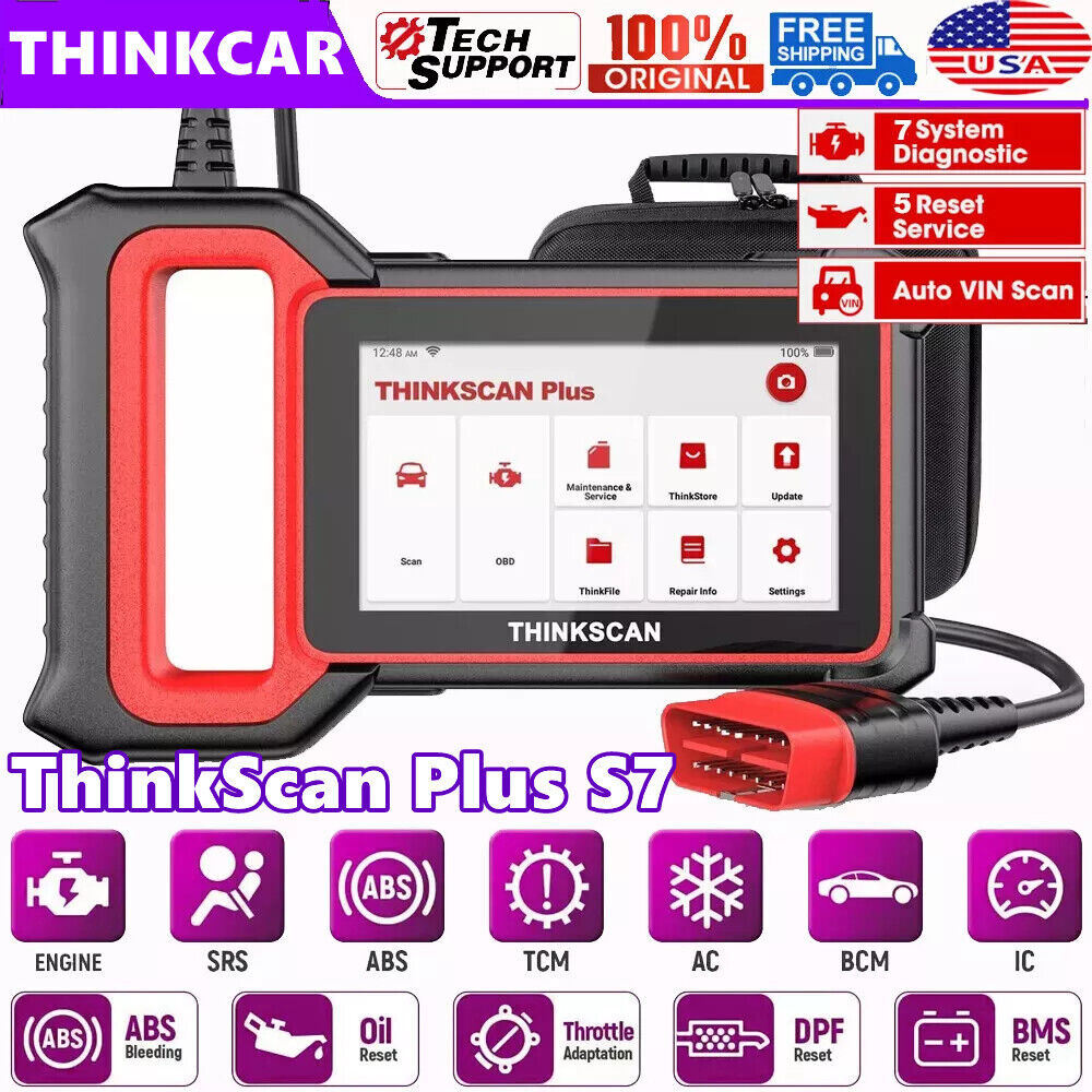 2024 THINKCAR S7 OBD2 Car Scanner Engine ABS SRS AT SAS EPB ETC Diagnostic Tool