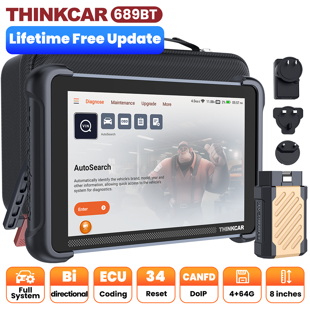 2024 ThinkScan 689BT Bidirectional Full System Diagnostic Scanner K.EY Coding US