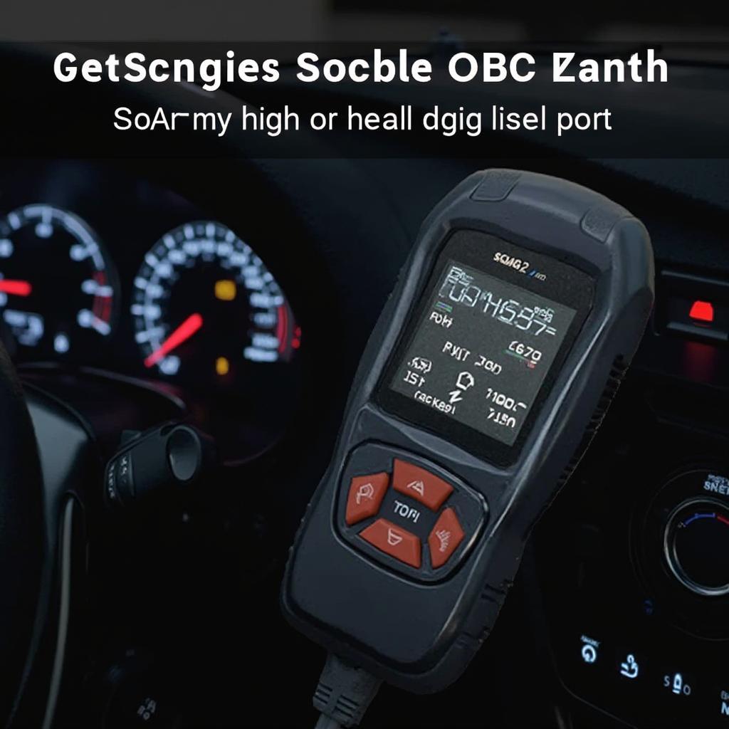 3001 OBD2 Scanner Reading Codes from a Car's OBD2 Port