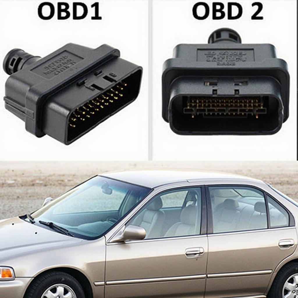 96 Accord OBD1 and OBD2 Connector Comparison