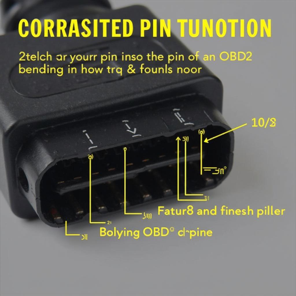 Inspecting the OBD2 Connector Pins on a 1997 Ford Thunderbird