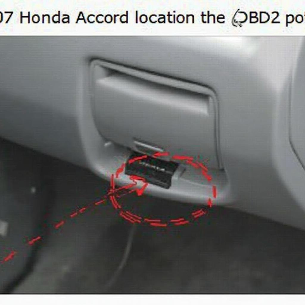 1999 Honda Accord OBD2 Port Location