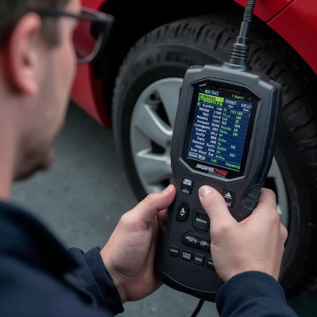 Using an ABS SRS OBD2 Scanner on a Car