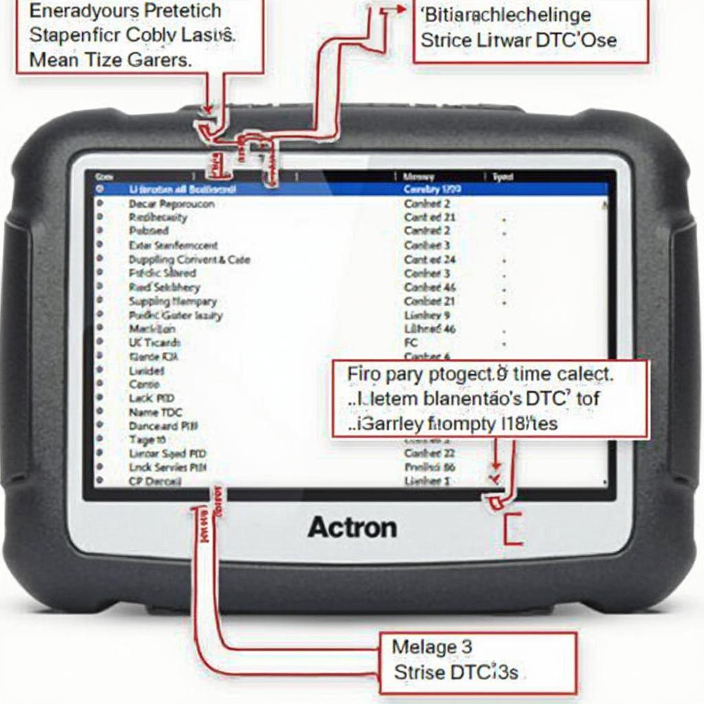 Actron 9550 OBD2 Code Reader Displaying Codes