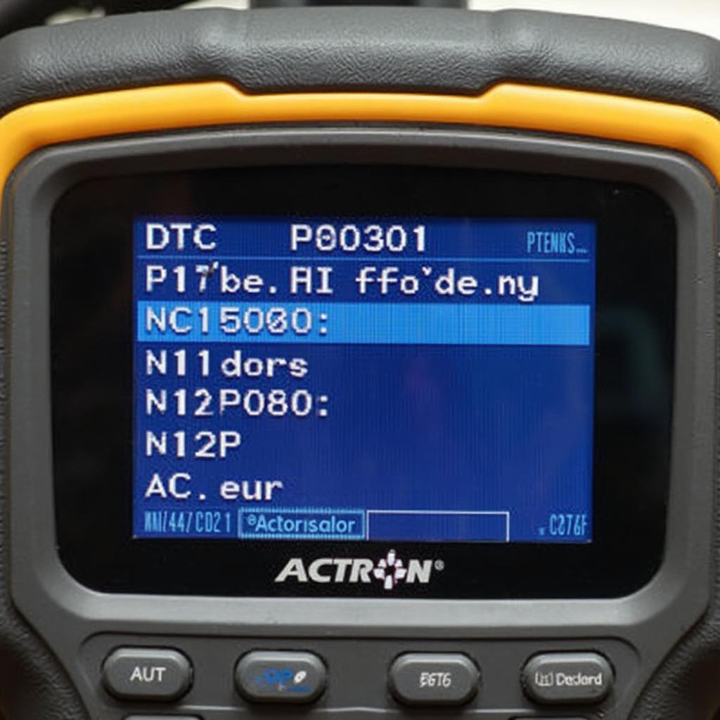 Actron CP9175 Displaying Error Code