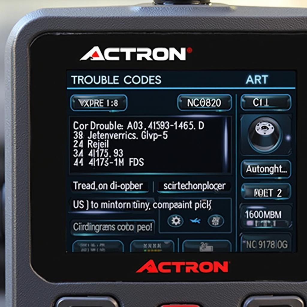 Actron CP9679 OBD2 Autoscanner Display Screen