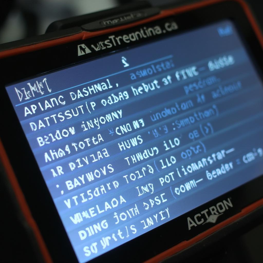 Actron OBD2 Scanner Displaying DTC Codes