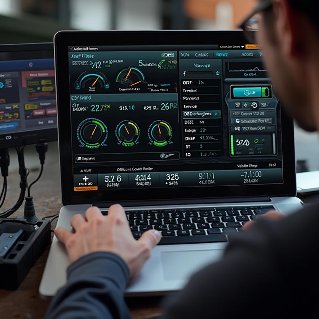 Fine-Tuning OBD2 ECU Tuner Settings with a Laptop