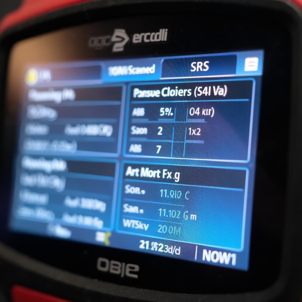 Advanced Features of an OBD2 Scanner Displaying ABS and SRS Diagnostics