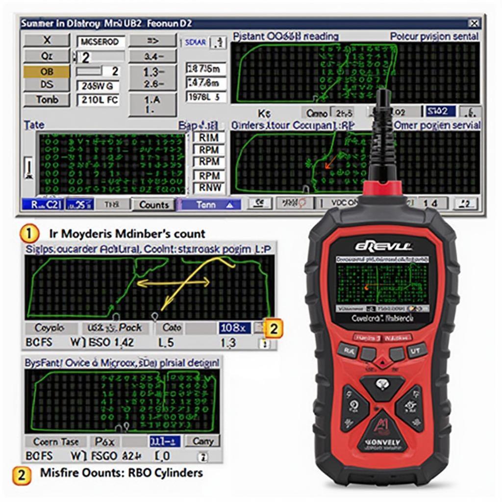 Advanced OBD2 Scanner Displaying Live Data Stream