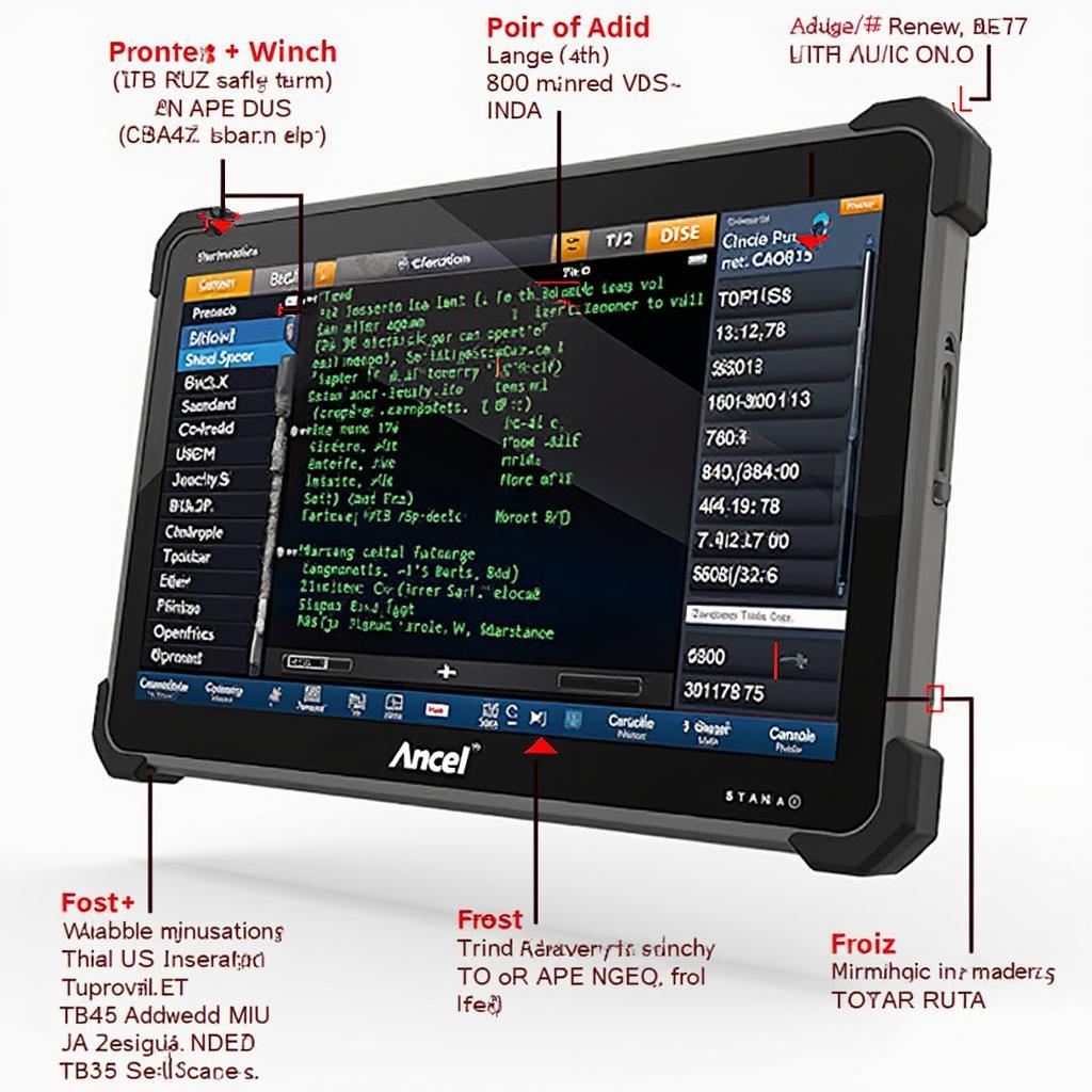 Ancel AS100 OBD2 Scanner Displaying Data