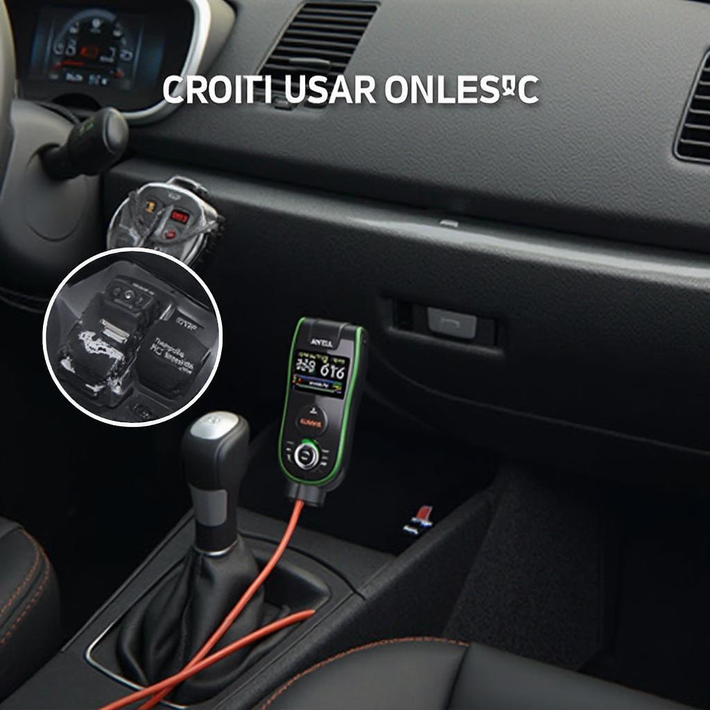 Ancel OBD2 Reader Connected to a Car's OBD2 Port