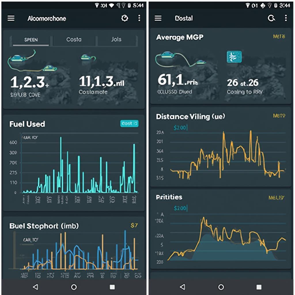 Android Fuel Consumption App Dashboard