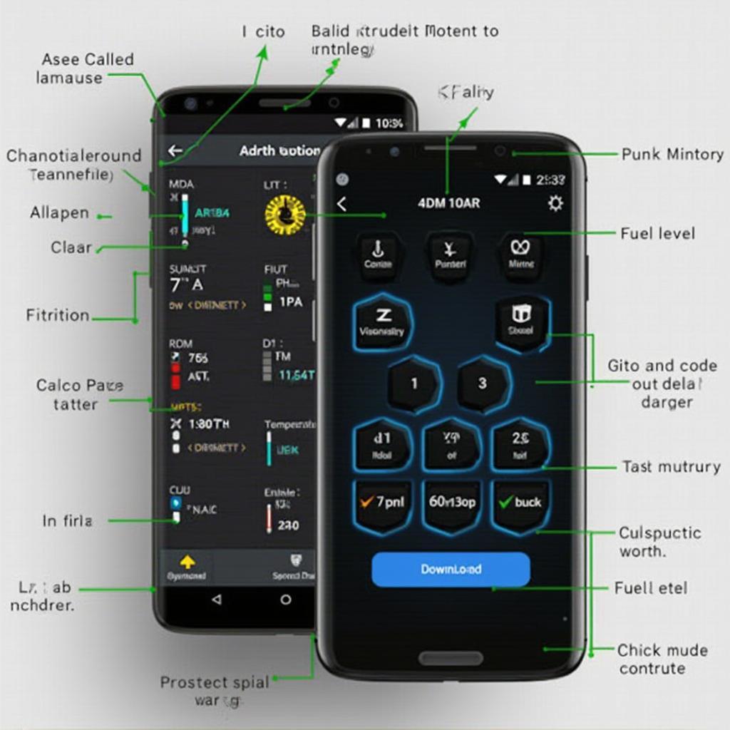 Example of an Android OBD2 App Interface