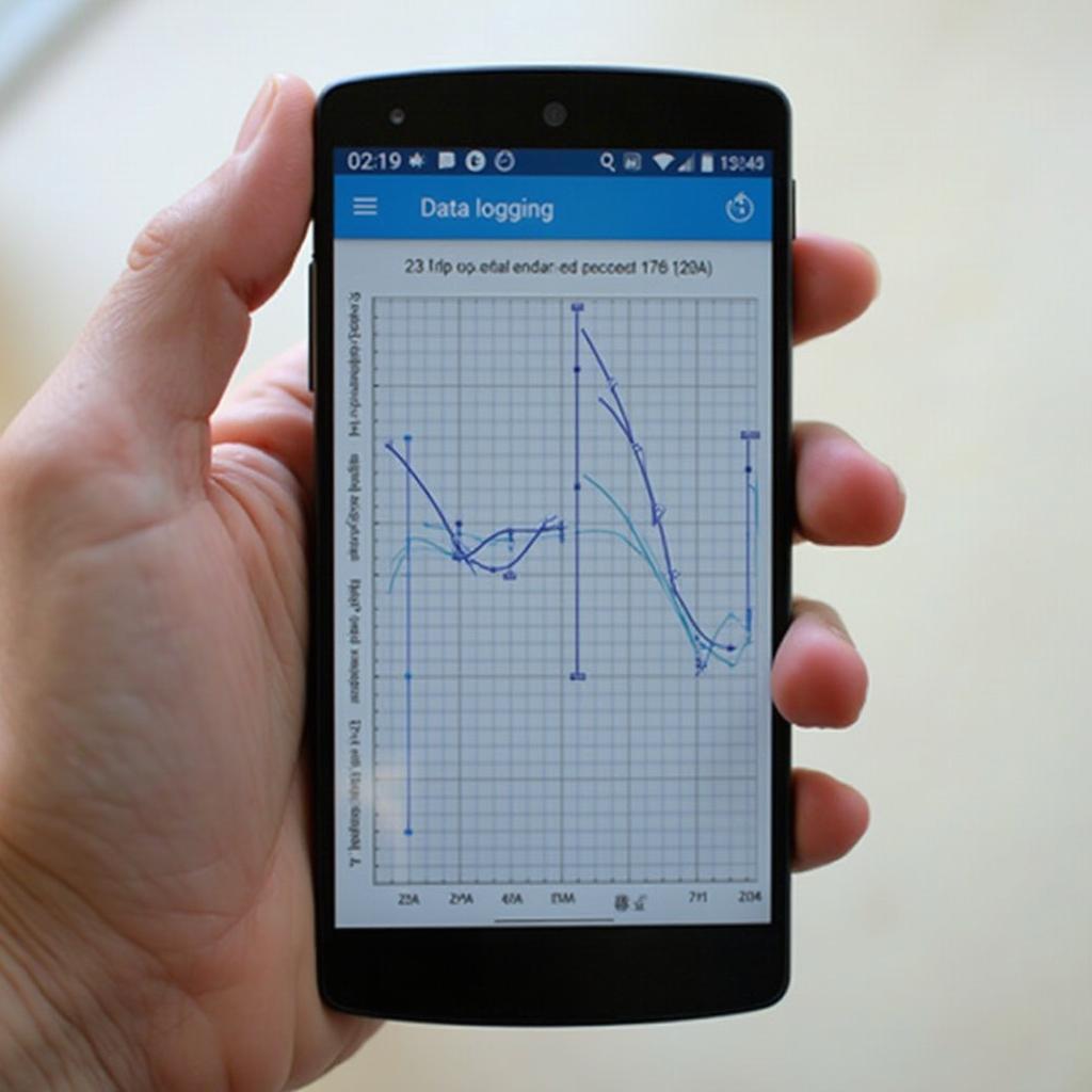 Android OBD2 Scanner App Displaying Data Logging Feature