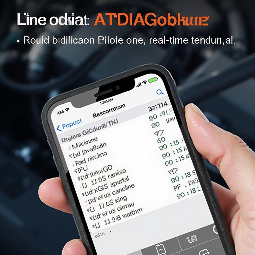 ATDIAG OBD2 App Live Data Display