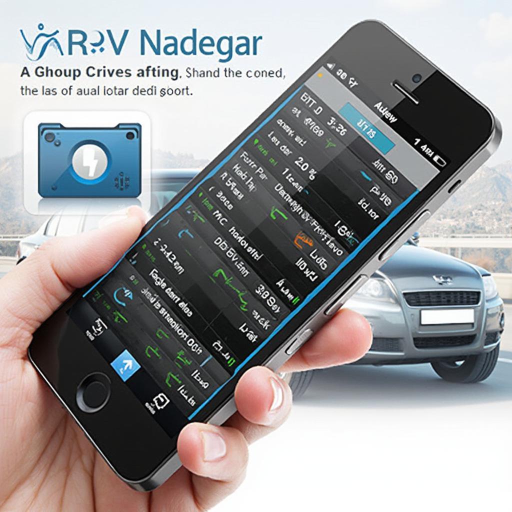 Audew OBD2 Displaying Vehicle Data on a Smartphone