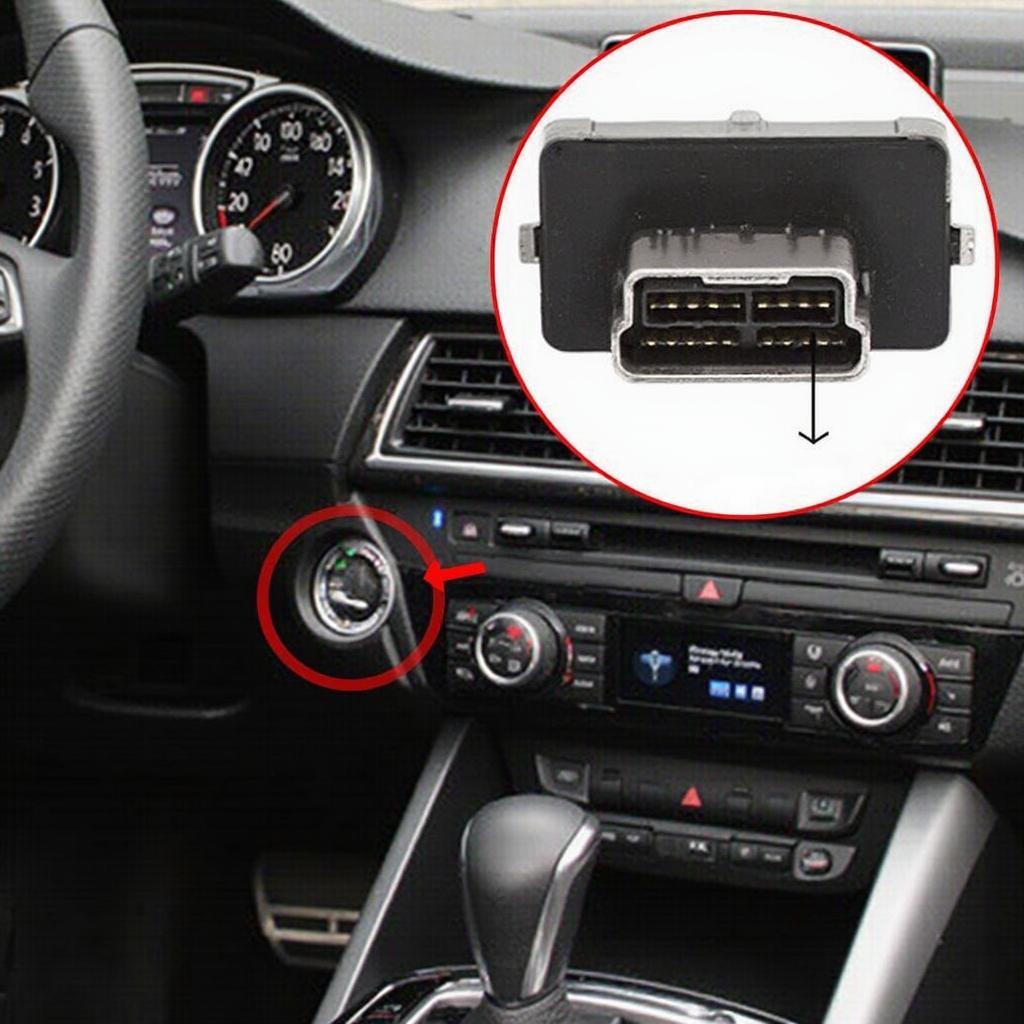 Audi A4 B8 OBD2 Port Location under Dashboard