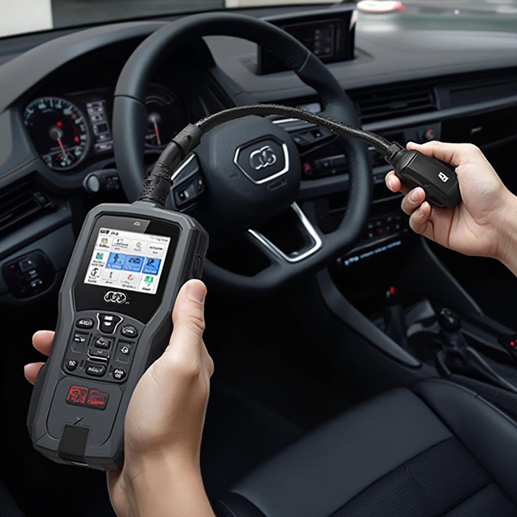 Audi OBD2 Scanner In Use