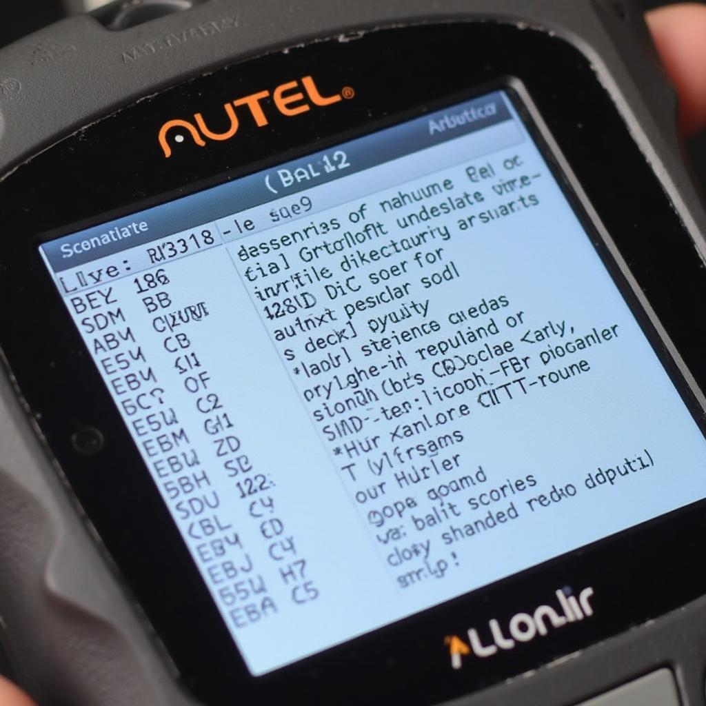 Autel AL319 OBD2 Scanner Displaying Diagnostic Trouble Codes