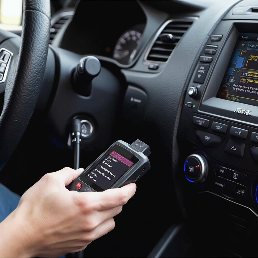 Autel AL319 OBD2 Scanner in Use