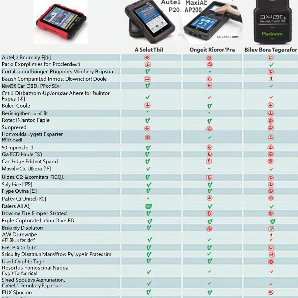 Autel MaxiAP AP200 Alternatives Comparison Chart