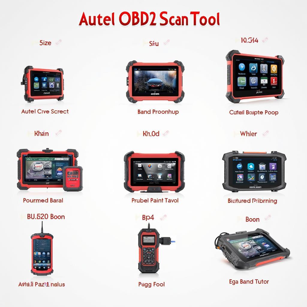 Autel OBD2 Scan Tool Product Range