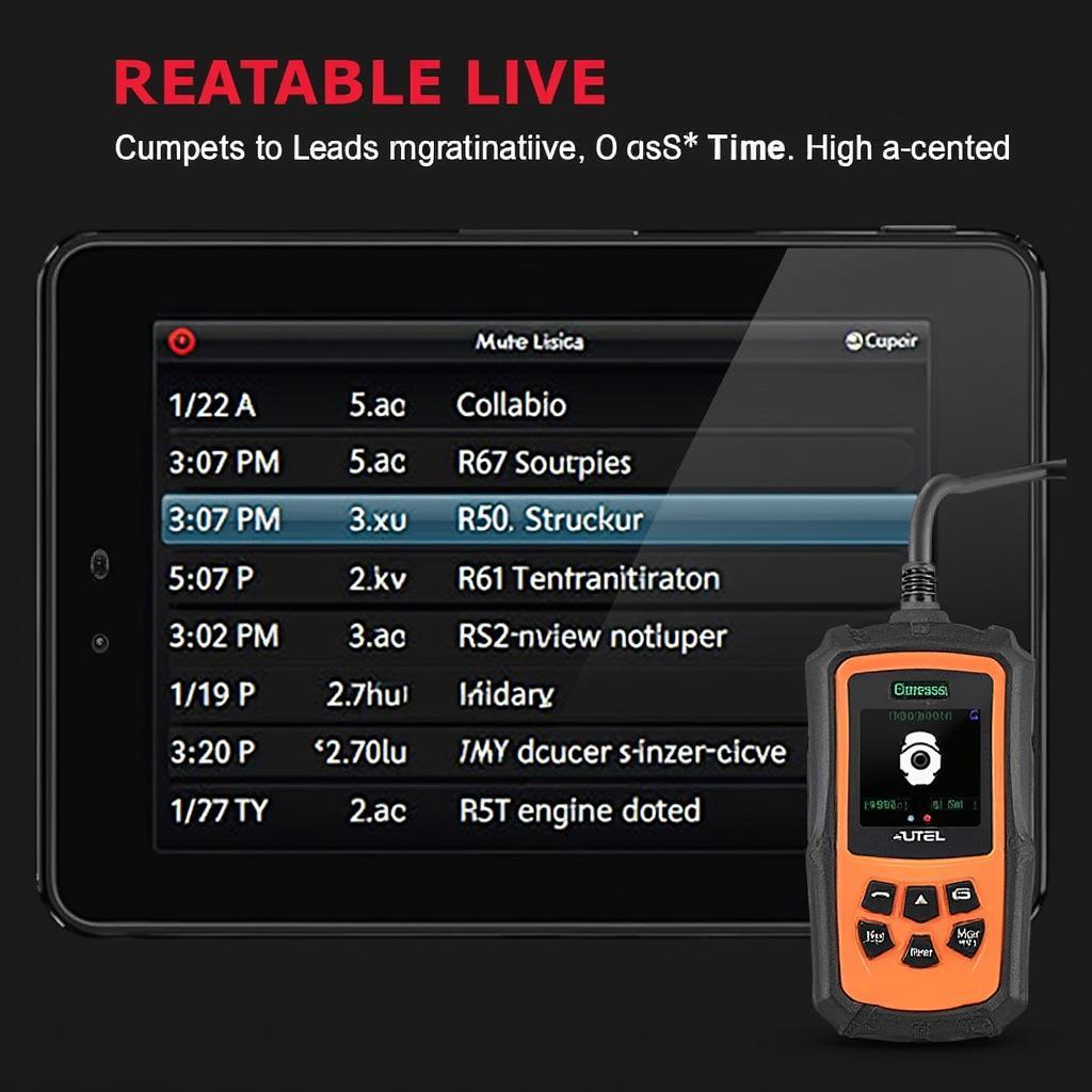 Autel OBD2 Scanner Live Data Display