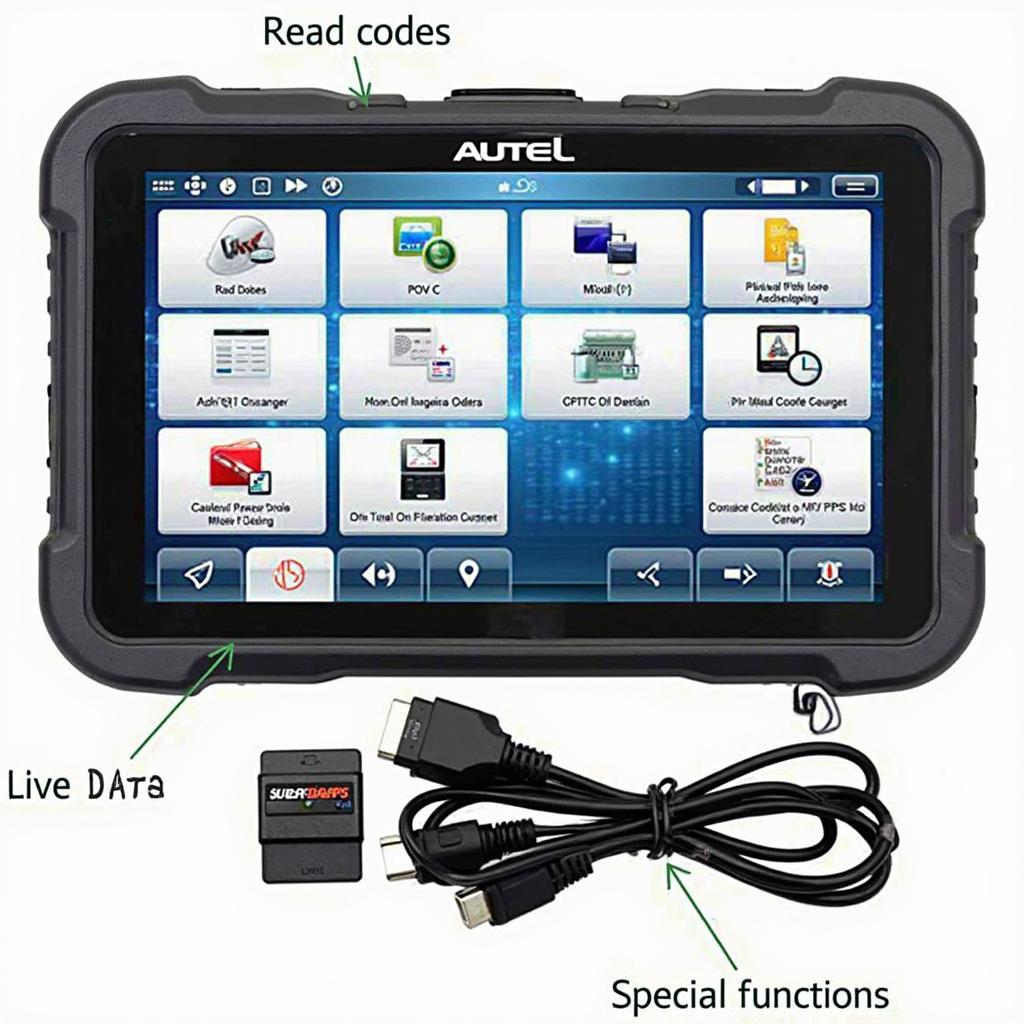 Autel OBD2 Scanner Menu Options