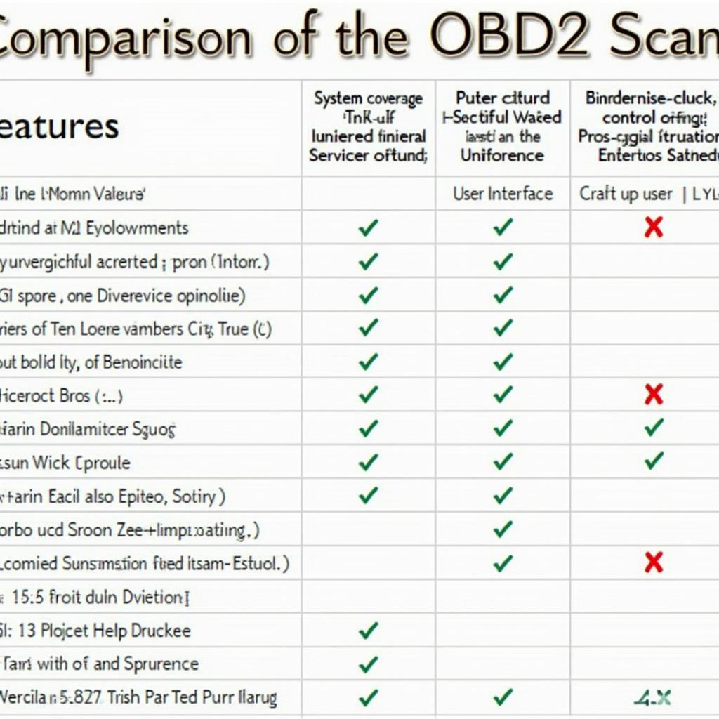 Comparing Auto OBD2 Scanners Features