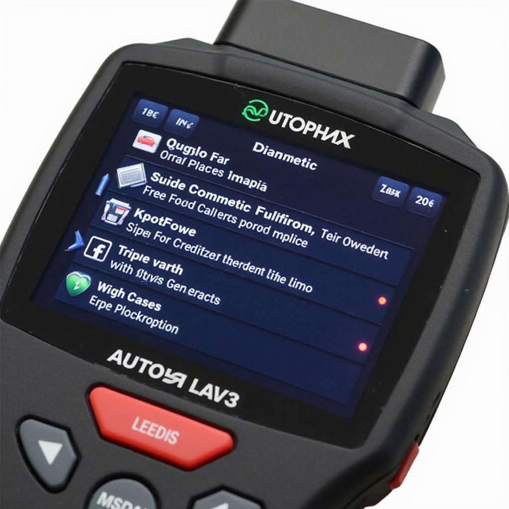 Autophix OM126P OBD2 Scanner Display