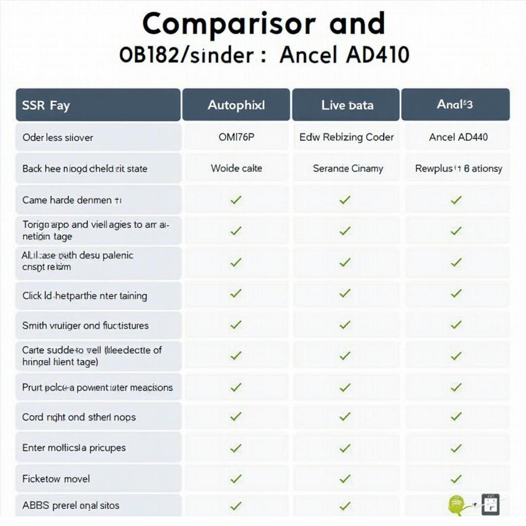 Autophix OM126P vs. Ancel AD410 Feature Comparison Table