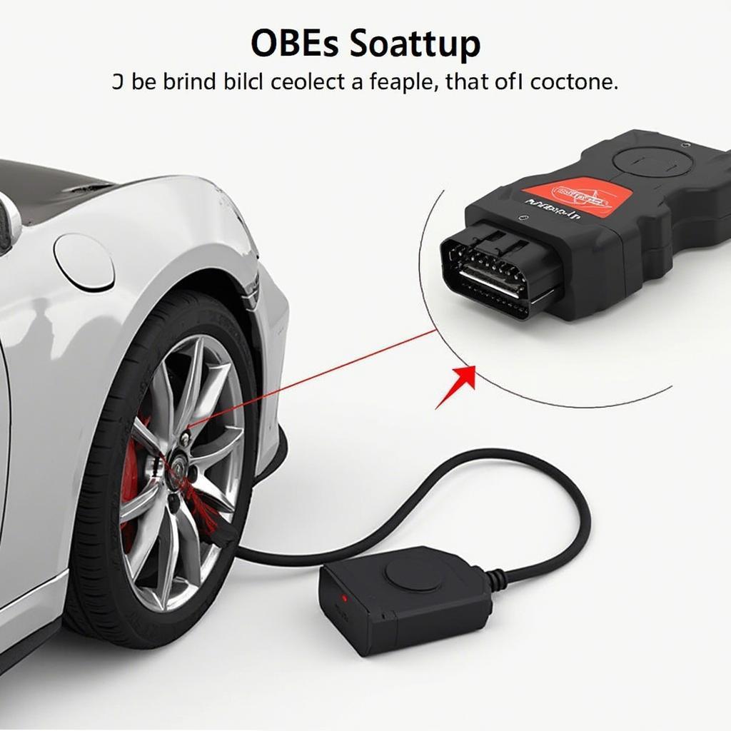 Autophix OM129 OBD2 scanner connected to a car's OBD2 port