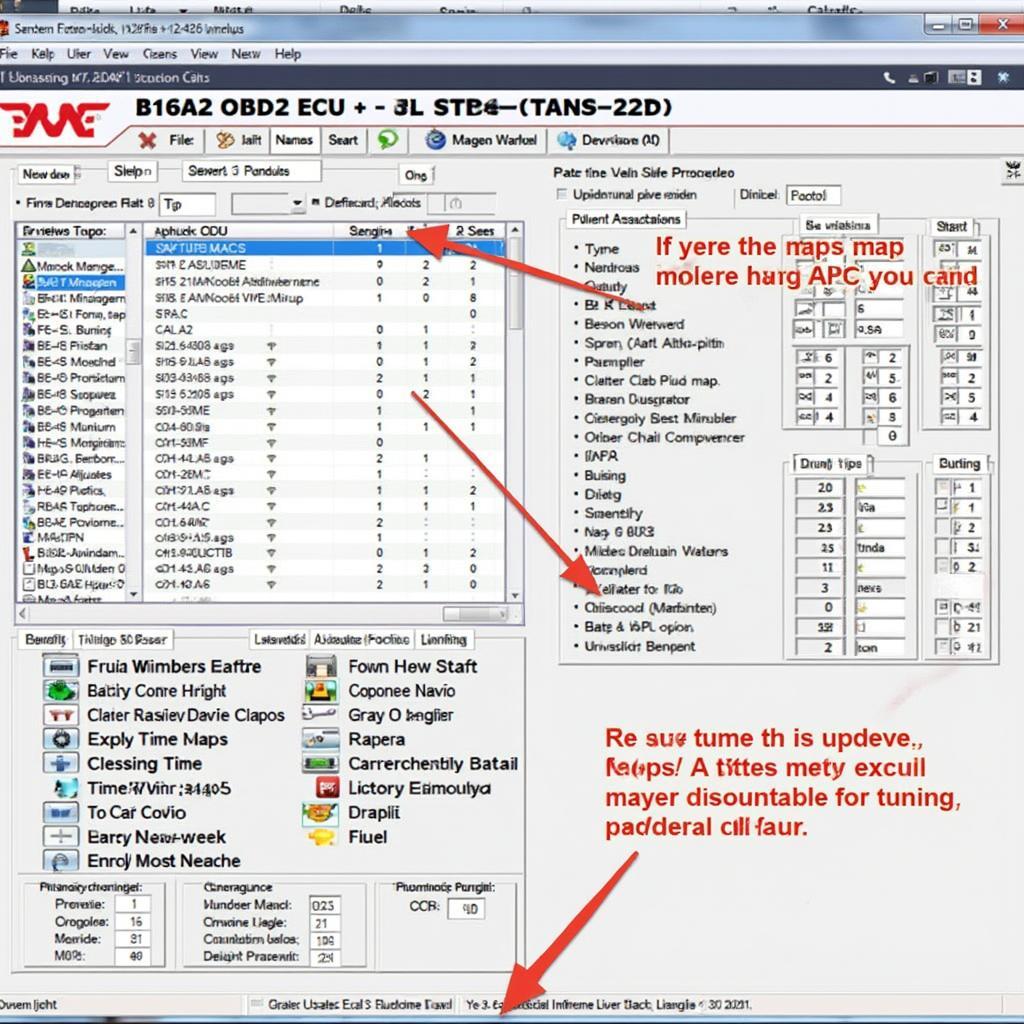 B16A2 OBD2 ECU Tuning Software Interface