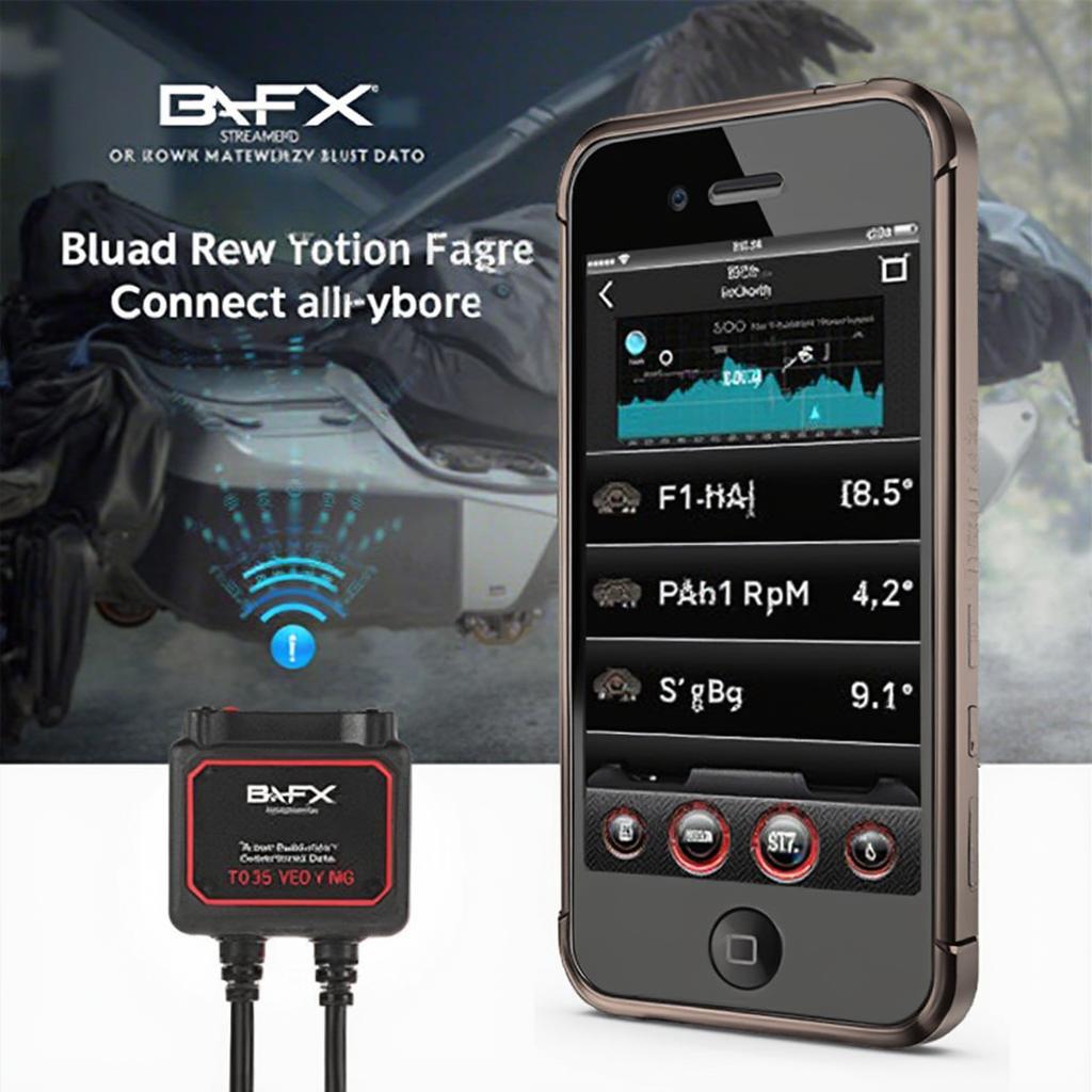 BAFX Bluetooth OBD2 Scanner Displaying Data on a Smartphone