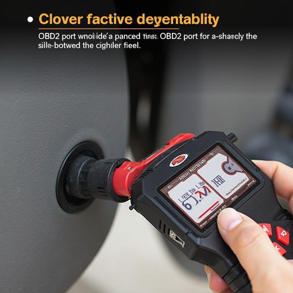 BAFX OBD2 Scanner Connected to a Car's OBD2 Port