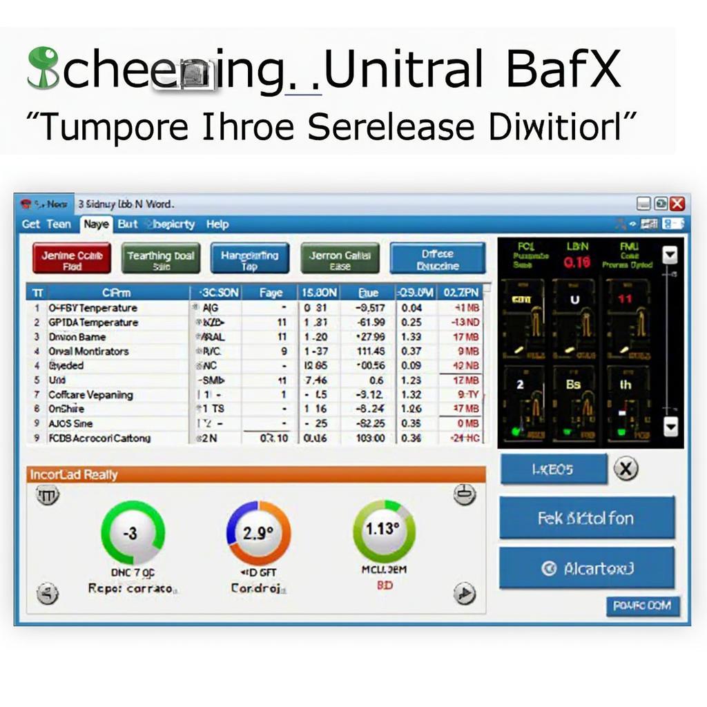 BAFX OBD2 Software Dashboard Display