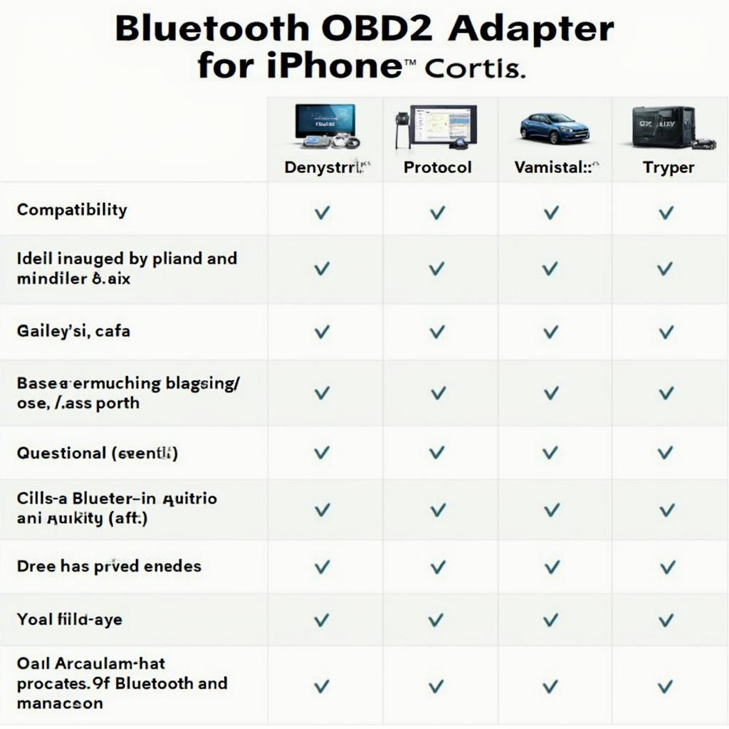 Best Bluetooth OBD2 Adapters for iPhone Comparison Chart