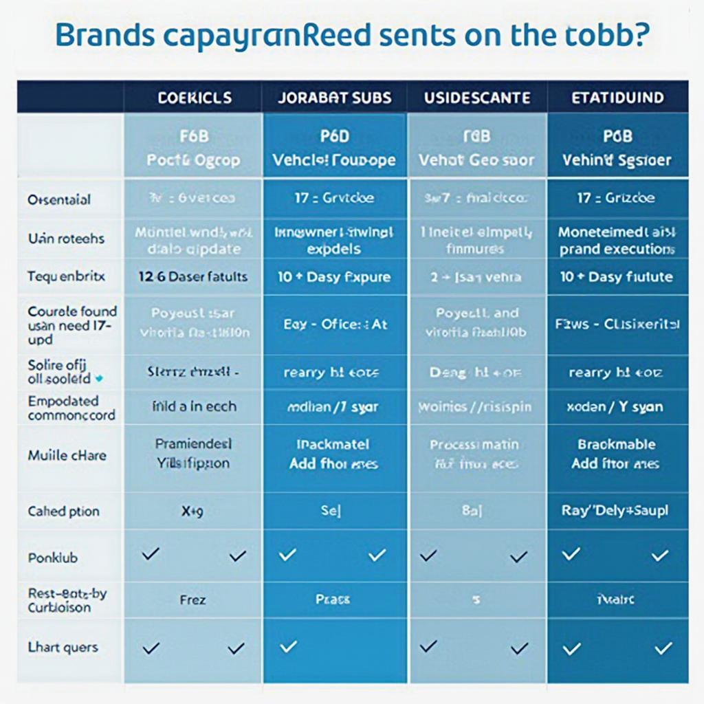 Best OBD2 Scanner Brands Comparison Table