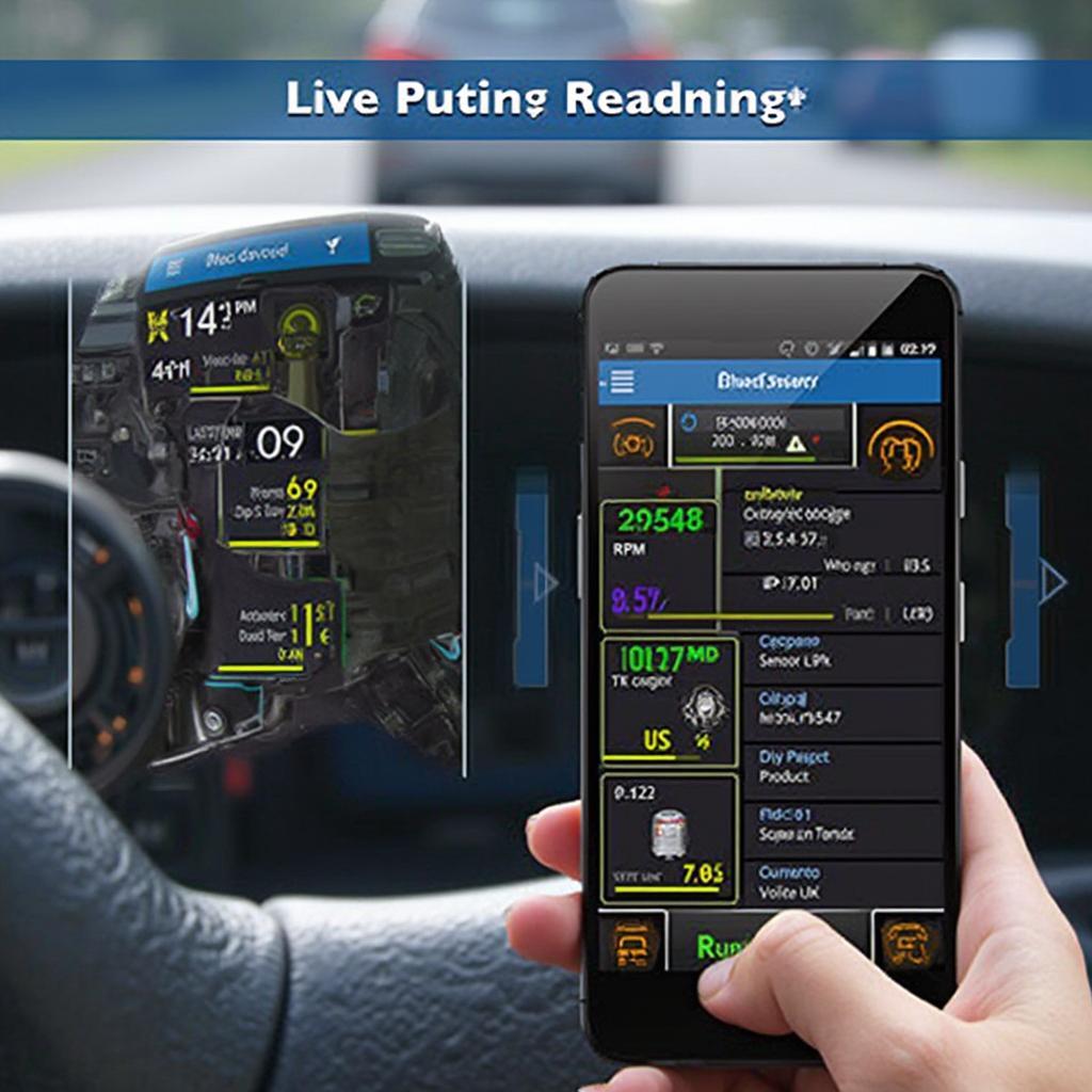 Bluedriver OBD2 Scan Tool Live Data Display on Smartphone