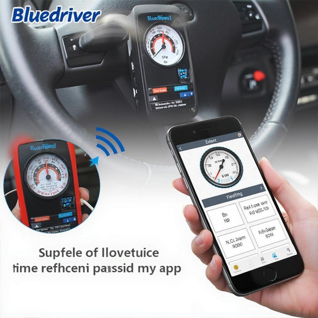 Bluedriver OBD2 Scanner Displaying AC Refrigerant Pressure