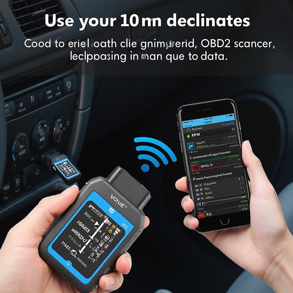 Bluedriver OBD2 scanner connected to a smartphone