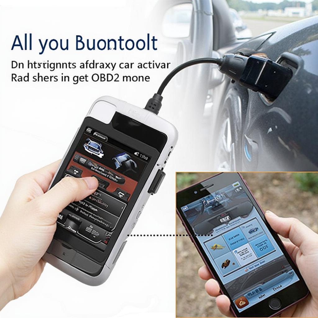 Bluetooth OBD2 Adapter and Smartphone