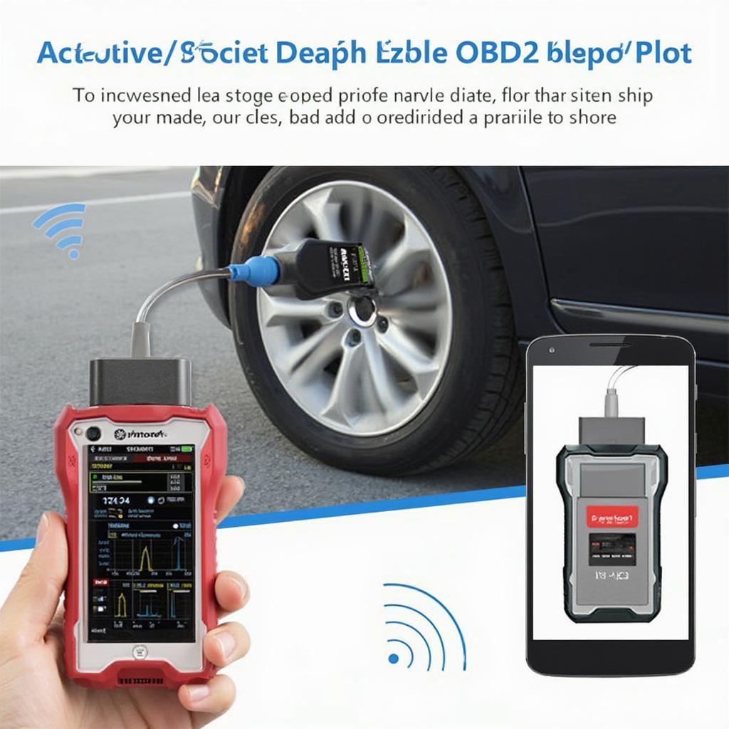 Bluetooth OBD2 Scanner Connected to a Smartphone