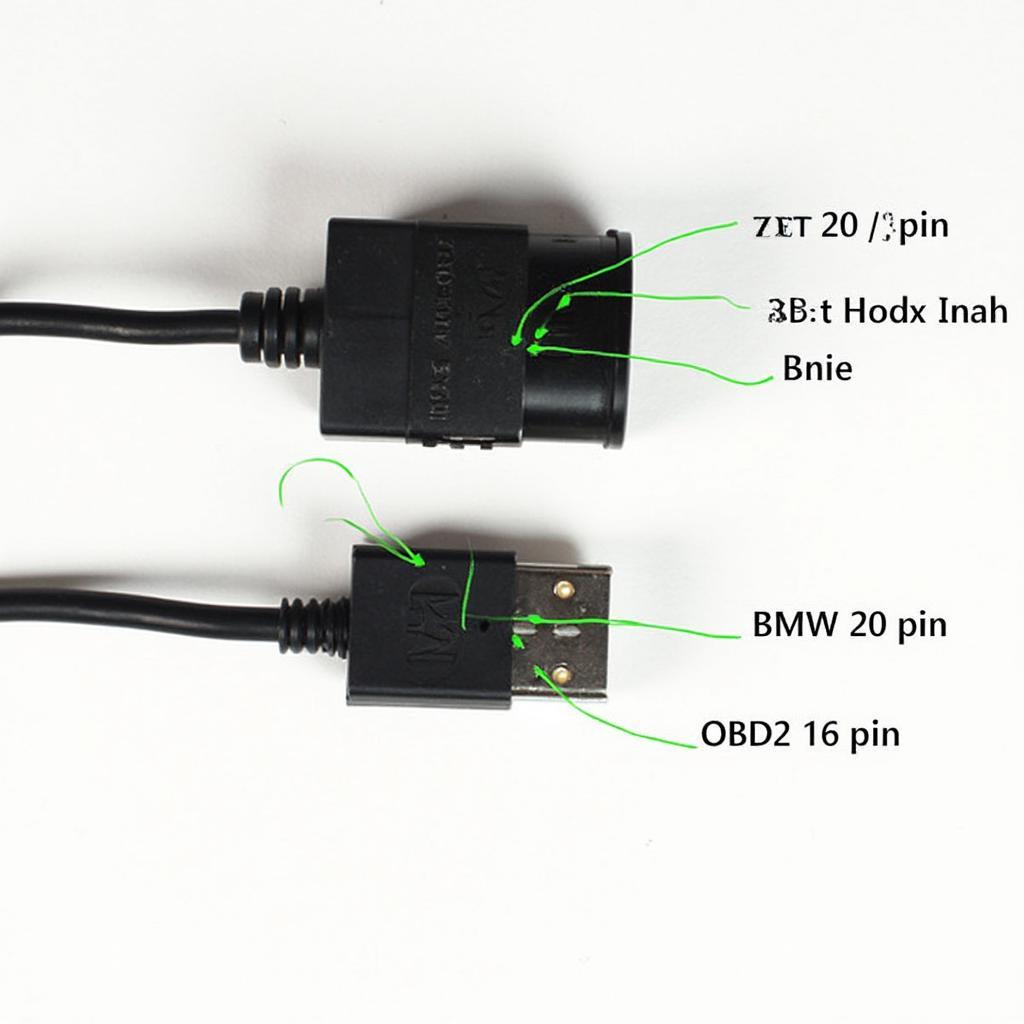 BMW 20-Pin to OBD2 16-Pin Adapter