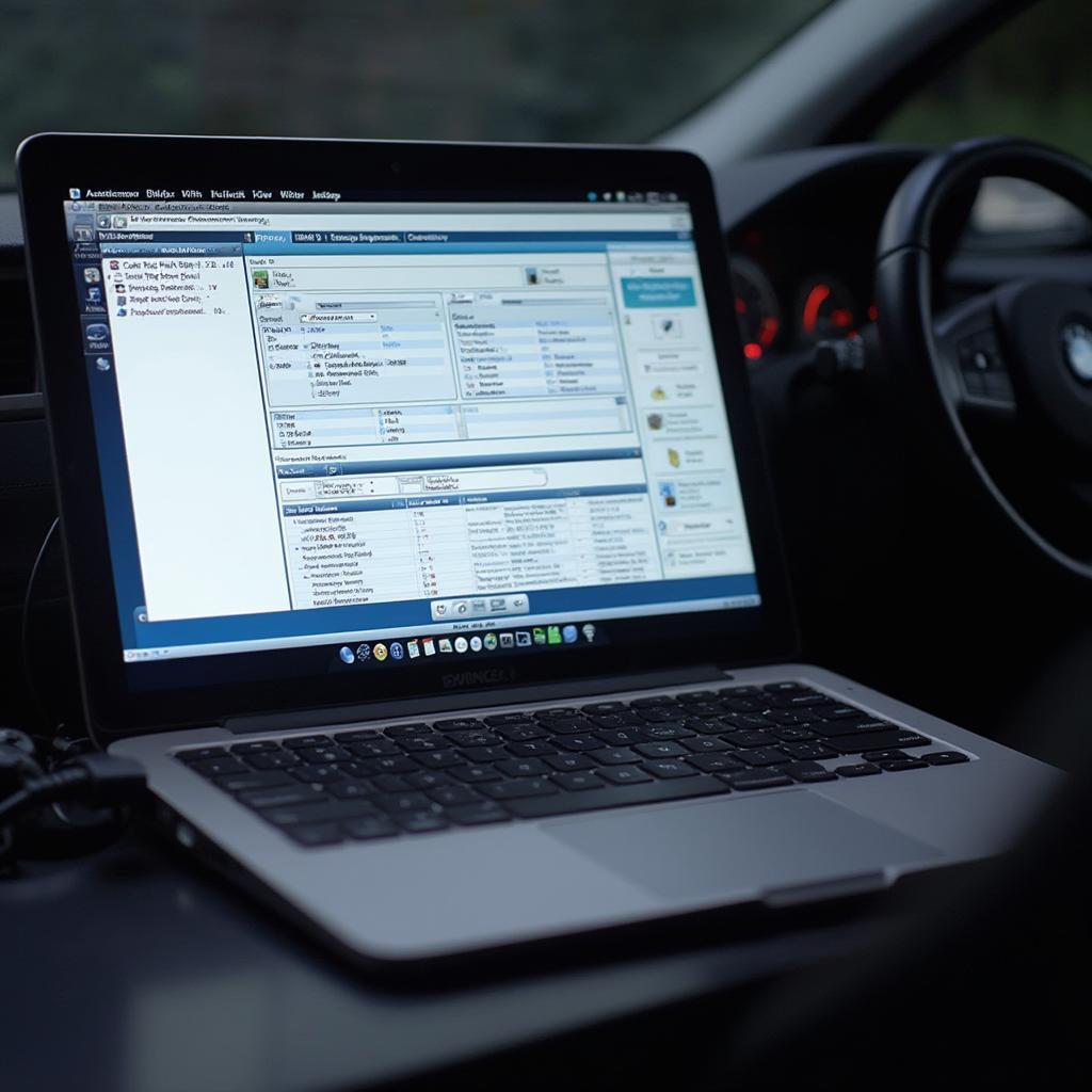 BMW E46 Diagnostic Software on a Laptop