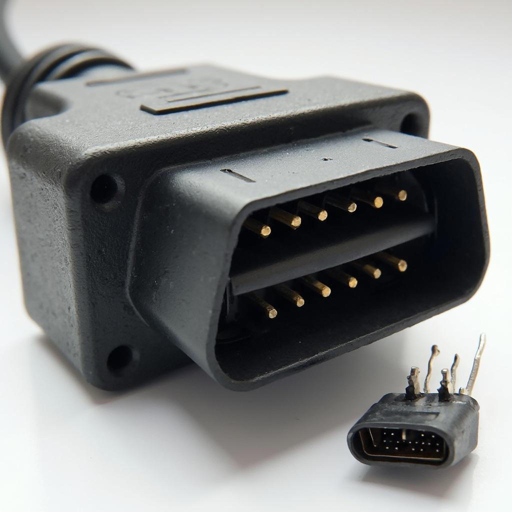 Close-up of BMW E46 OBD2 Connector